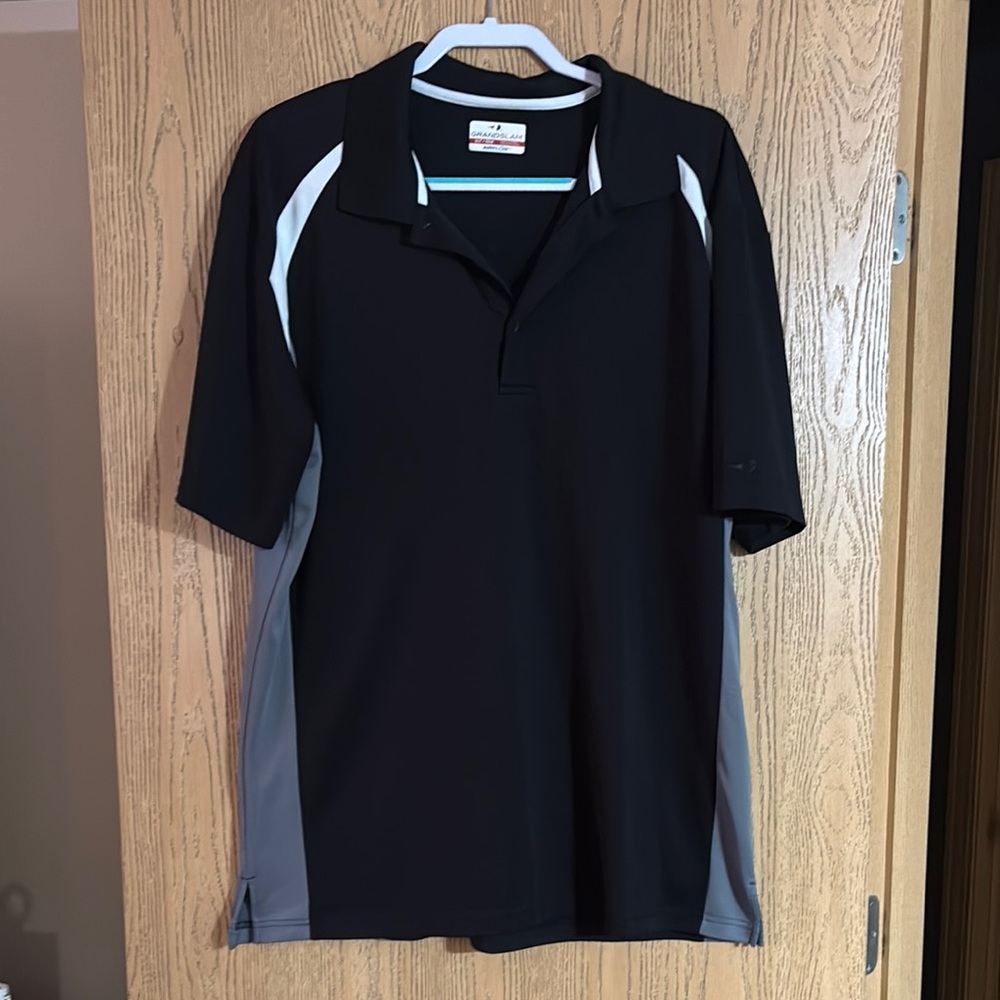Grand Slam Black and Gray Polo Shirt